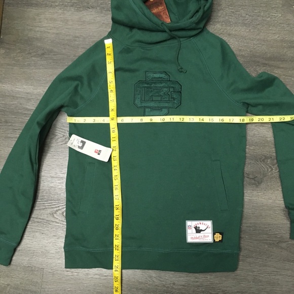 Green Bay Packers Women's Small Mitchell & Ness Flunnel Neck Fleece Hoodie NEW - Picture 12 of 12